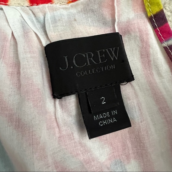 J. Crew Collection Geo Brushstroke Mini Sheath Dress Multicolor Cotton - Picture 6 of 10